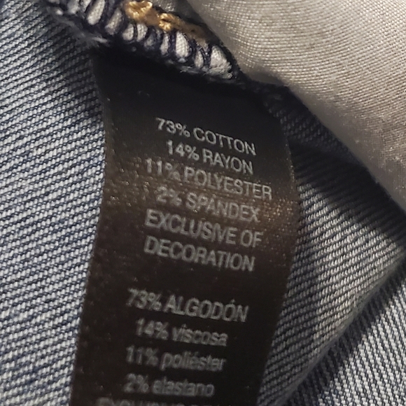 White House Black Market 2 Skimmer Skinny Jeans Zipper Embroidered - Picture 5 of 5